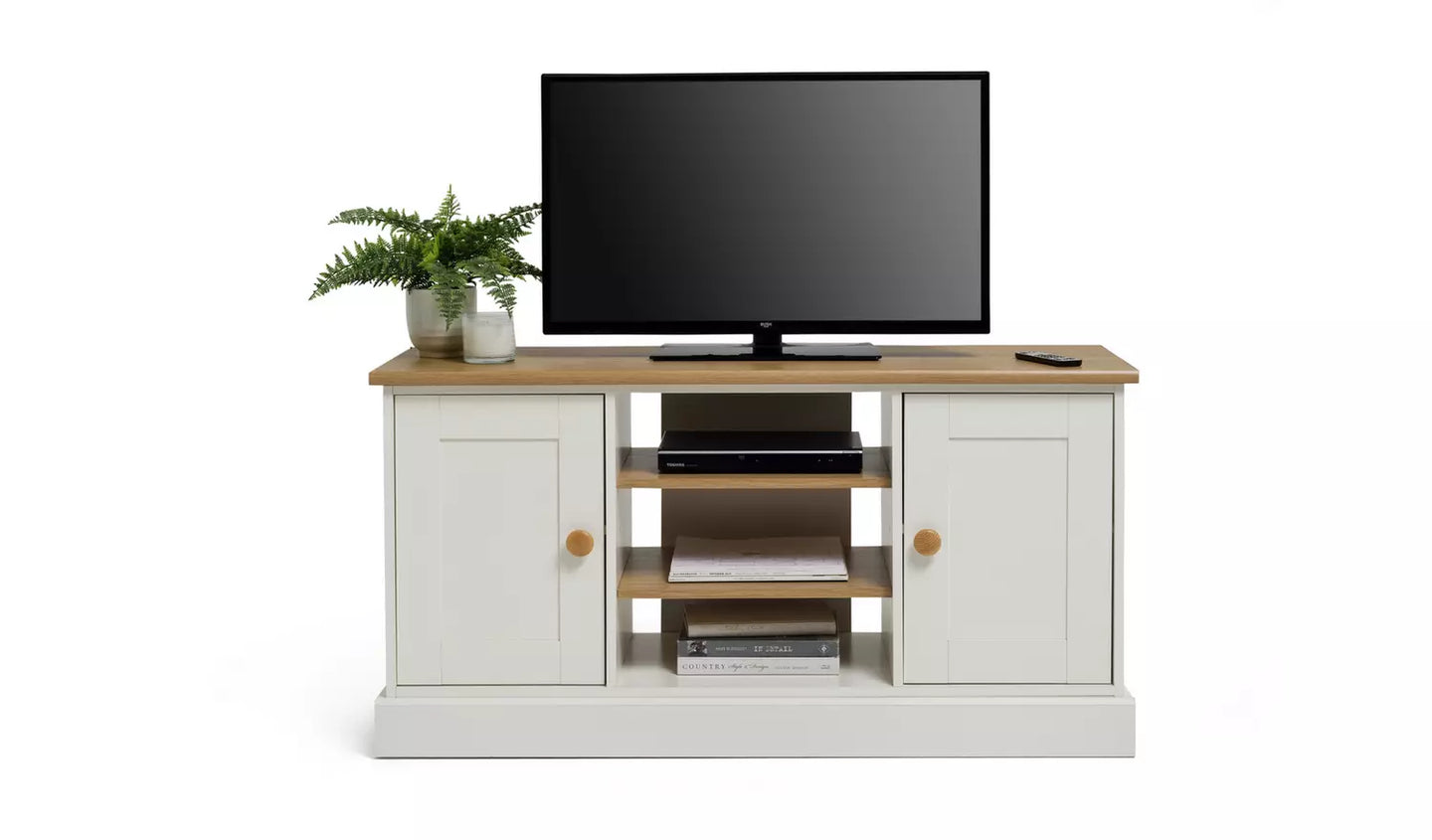 Assembled Winchester 2 Door TV Unit - Cream